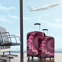 Vanuatu Luggage Cover Hibisus Polynesian Pattern Pink LT14 - Polynesian Pride