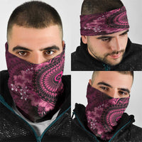 Vanuatu Neck Gaiter Hibisus Polynesian Pattern Pink LT14 - Polynesian Pride