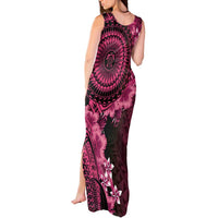 Vanuatu Tank Maxi Dress Hibisus Polynesian Pattern Pink LT14 - Polynesian Pride