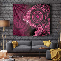 Vanuatu Tapestry Hibisus Polynesian Pattern Pink LT14 Pink - Polynesian Pride