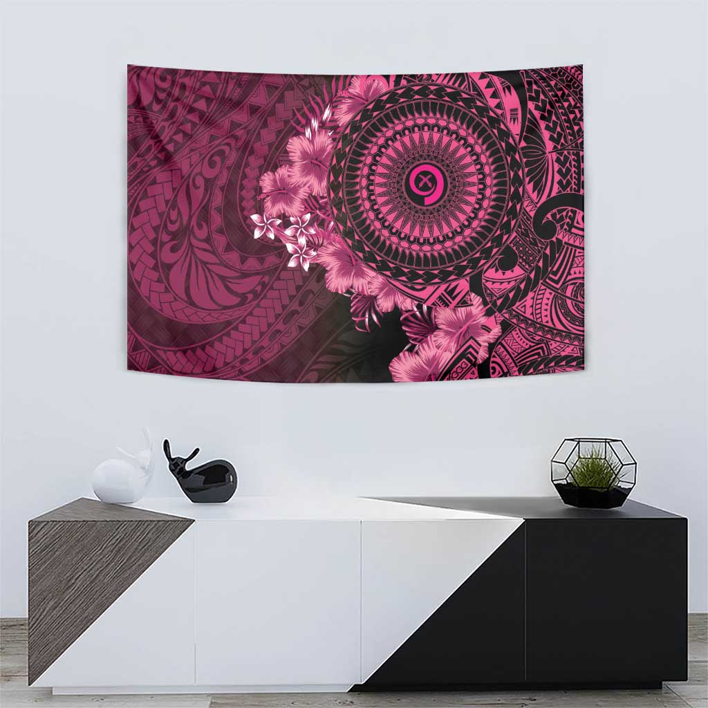 Vanuatu Tapestry Hibisus Polynesian Pattern Pink LT14 - Polynesian Pride