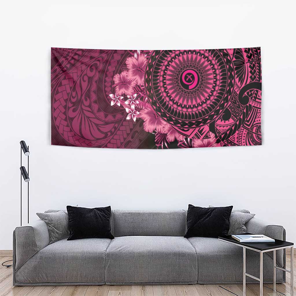 Vanuatu Tapestry Hibisus Polynesian Pattern Pink LT14 - Polynesian Pride