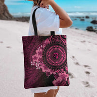 Vanuatu Tote Bag Hibisus Polynesian Pattern Pink LT14 - Polynesian Pride