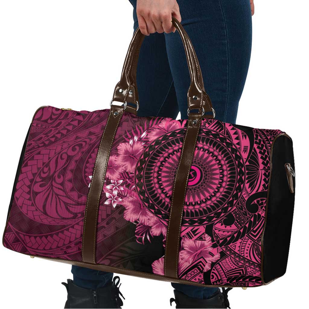 Vanuatu Travel Bag Hibisus Polynesian Pattern Pink LT14 - Polynesian Pride