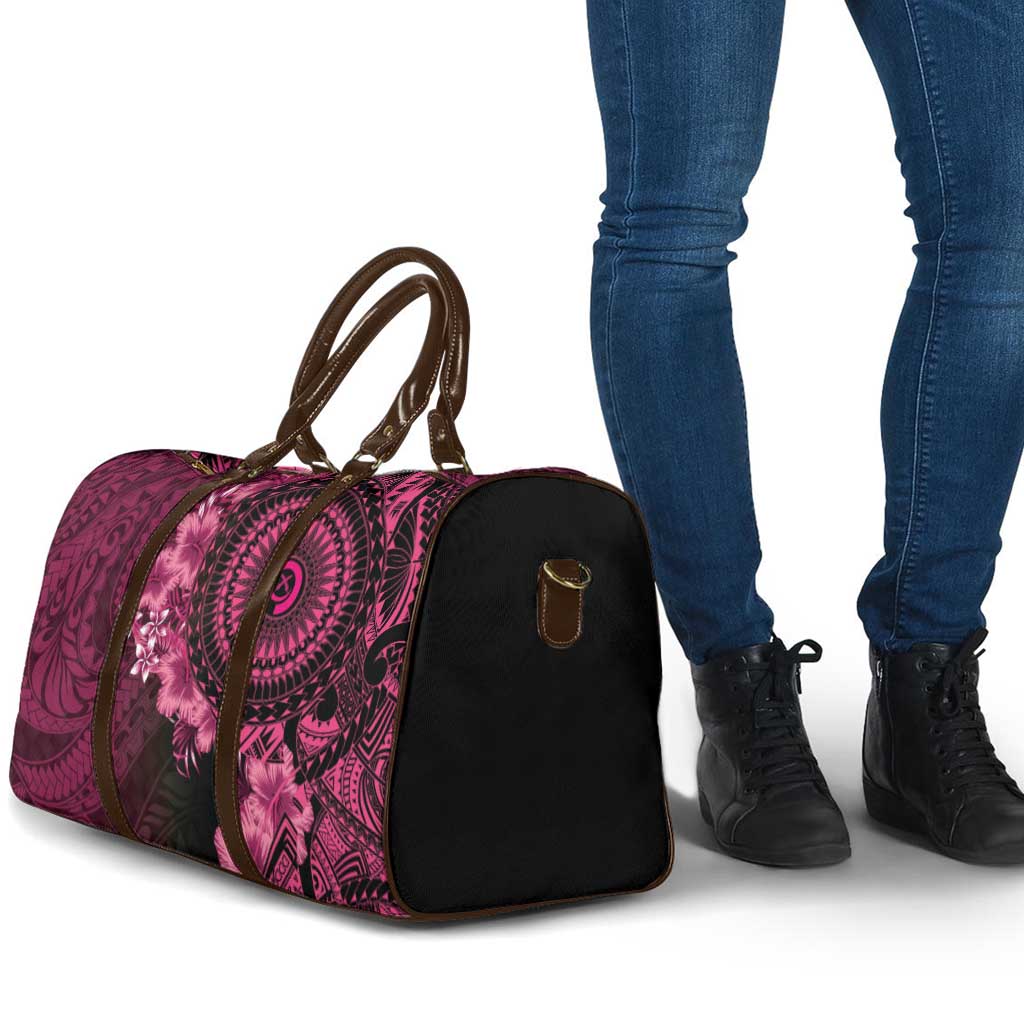Vanuatu Travel Bag Hibisus Polynesian Pattern Pink LT14 - Polynesian Pride
