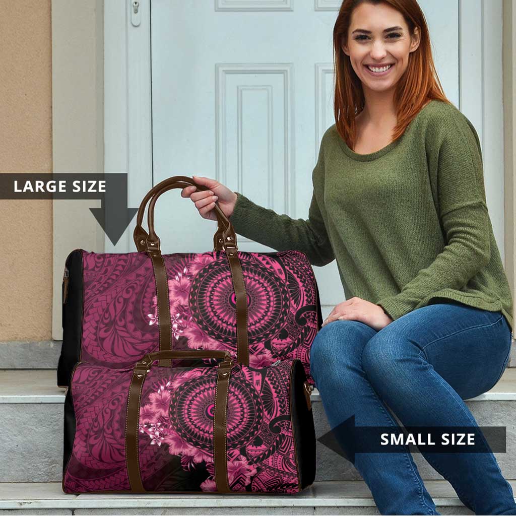 Vanuatu Travel Bag Hibisus Polynesian Pattern Pink LT14 - Polynesian Pride