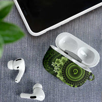 Vanuatu AirPods Case Hibisus Polynesian Pattern Green LT14 - Polynesian Pride