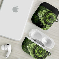 Vanuatu AirPods Case Hibisus Polynesian Pattern Green LT14 - Polynesian Pride