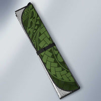 Vanuatu Auto Sun Shade Hibisus Polynesian Pattern Green LT14 - Polynesian Pride