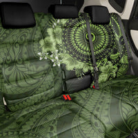 Vanuatu Back Car Seat Cover Hibisus Polynesian Pattern Green LT14 - Polynesian Pride