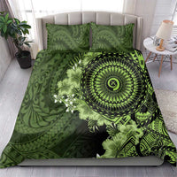 Vanuatu Bedding Set Hibisus Polynesian Pattern Green LT14 - Polynesian Pride