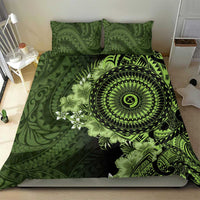 Vanuatu Bedding Set Hibisus Polynesian Pattern Green LT14 - Polynesian Pride