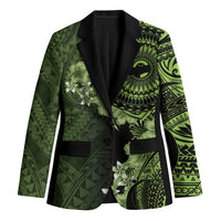 Vanuatu Blazer Hibisus Polynesian Pattern Green LT14 Unisex Green - Polynesian Pride
