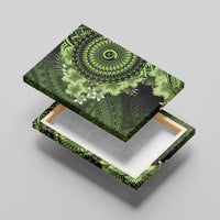 Vanuatu Canvas Wall Art Hibisus Polynesian Pattern Green LT14 - Polynesian Pride