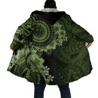 Vanuatu Cloak Hibisus Polynesian Pattern Green LT14 - Polynesian Pride