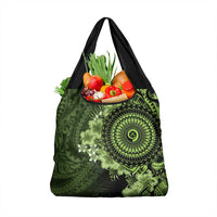 Vanuatu Grocery Bag Hibisus Polynesian Pattern Green LT14 1-pack One Size Green - Polynesian Pride