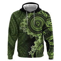 Vanuatu Hoodie Hibisus Polynesian Pattern Green LT14 Pullover Hoodie Green - Polynesian Pride