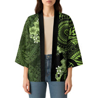 Vanuatu Kimono Hibisus Polynesian Pattern Green LT14 - Polynesian Pride