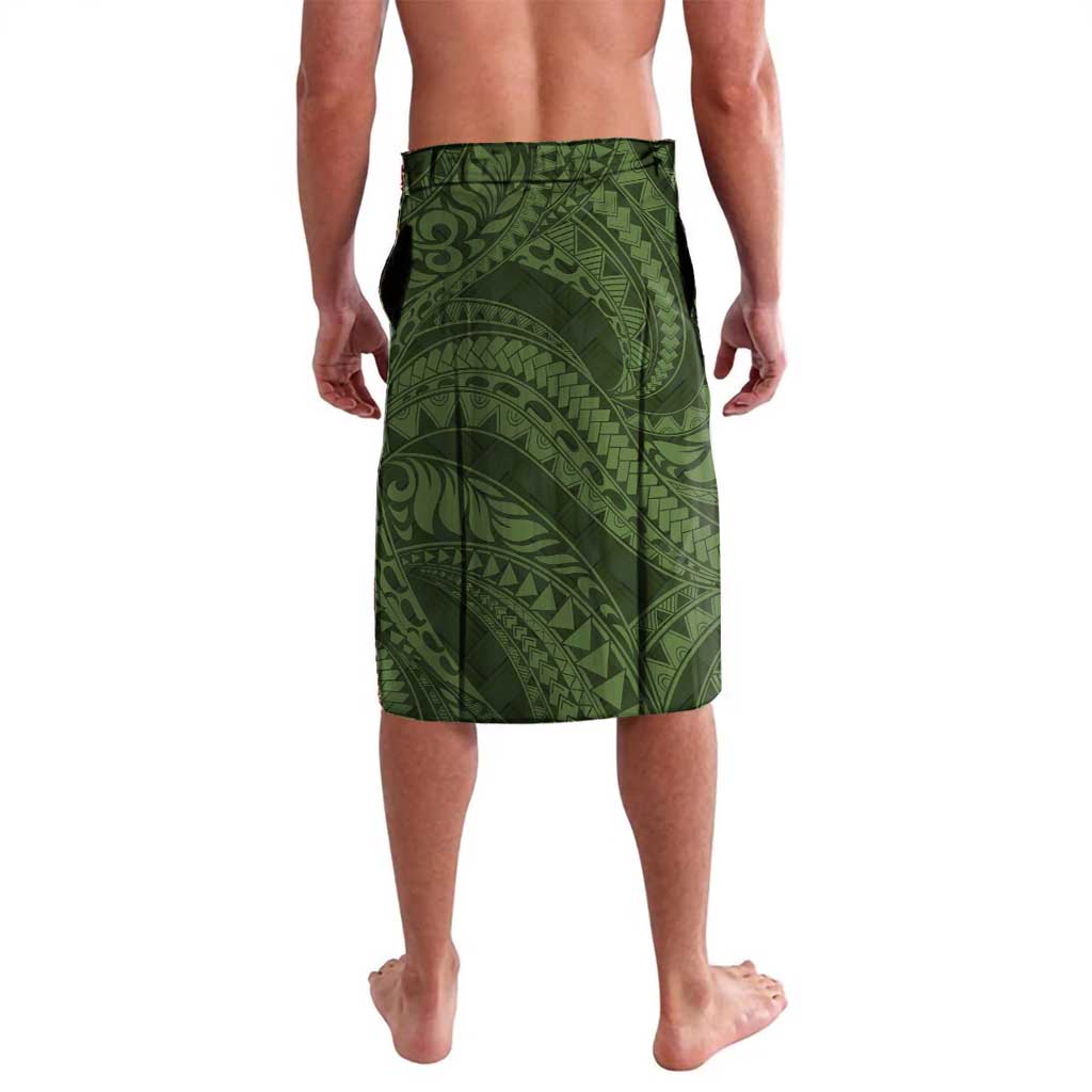 Vanuatu Lavalava Hibisus Polynesian Pattern Green LT14 - Polynesian Pride