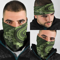 Vanuatu Neck Gaiter Hibisus Polynesian Pattern Green LT14 - Polynesian Pride