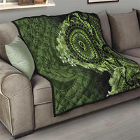 Vanuatu Quilt Hibisus Polynesian Pattern Green LT14 - Polynesian Pride