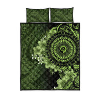 Vanuatu Quilt Bed Set Hibisus Polynesian Pattern Green LT14 - Polynesian Pride