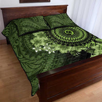 Vanuatu Quilt Bed Set Hibisus Polynesian Pattern Green LT14 - Polynesian Pride