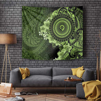 Vanuatu Tapestry Hibisus Polynesian Pattern Green LT14 Green - Polynesian Pride