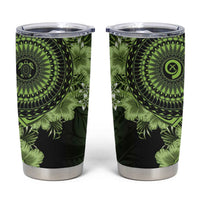 Vanuatu Tumbler Cup Hibisus Polynesian Pattern Green LT14 Green - Polynesian Pride