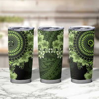 Vanuatu Tumbler Cup Hibisus Polynesian Pattern Green LT14 - Polynesian Pride