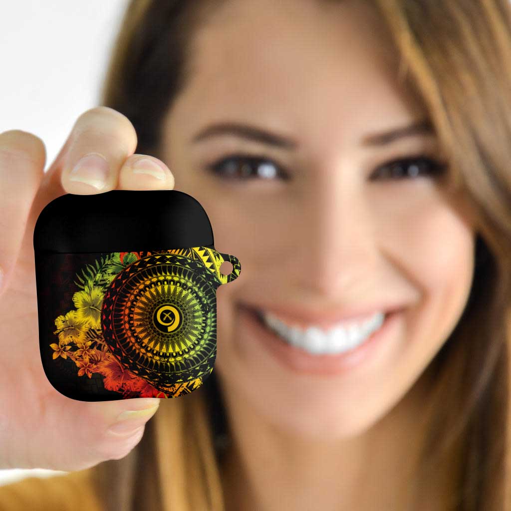 Vanuatu AirPods Case Hibisus Polynesian Pattern Reggae LT14 Reggae - Polynesian Pride