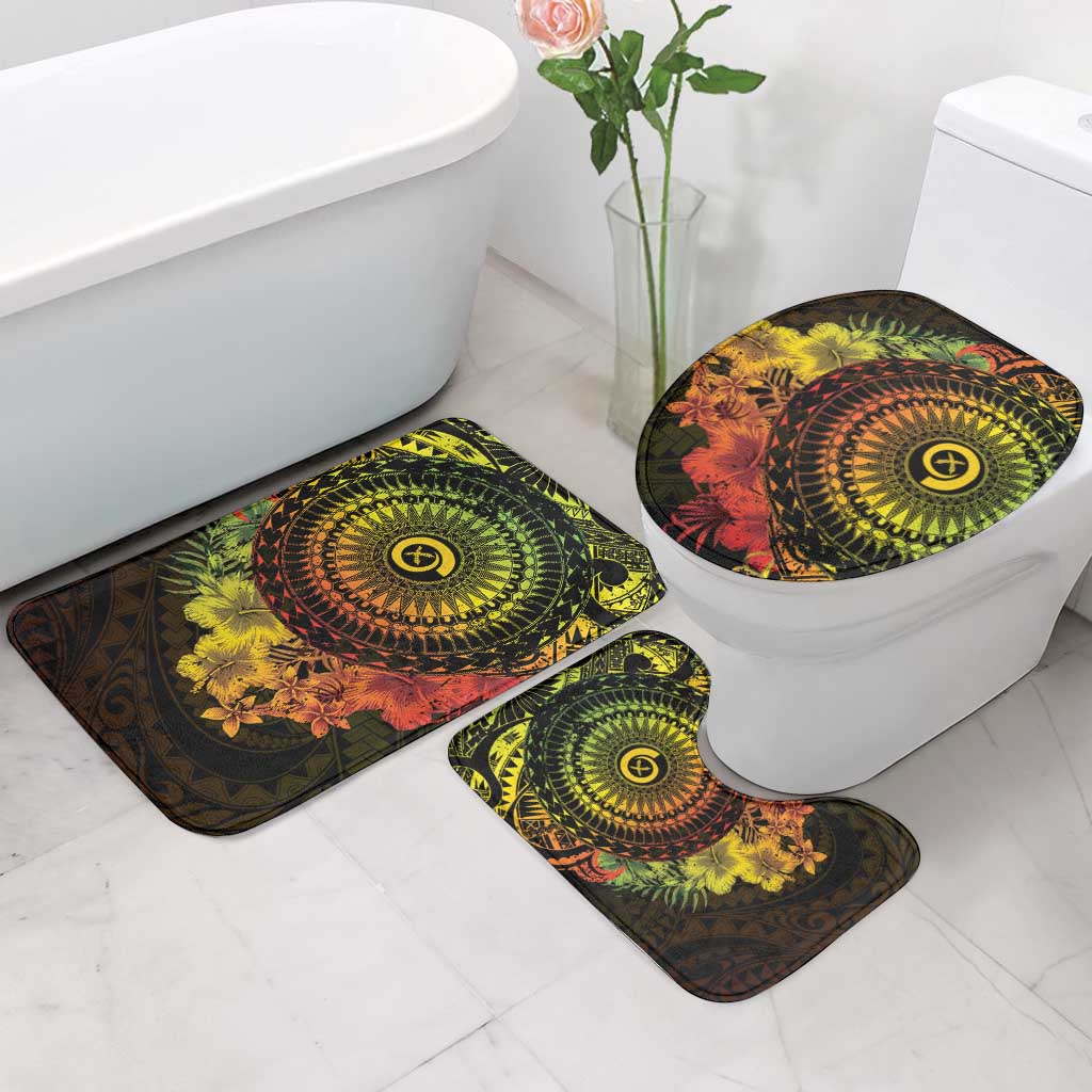 Vanuatu Bathroom Set Hibisus Polynesian Pattern Reggae LT14 - Polynesian Pride