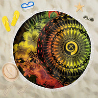 Vanuatu Beach Blanket Hibisus Polynesian Pattern Reggae LT14 One Size 150cm Reggae - Polynesian Pride