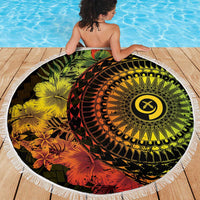 Vanuatu Beach Blanket Hibisus Polynesian Pattern Reggae LT14 - Polynesian Pride