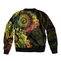 Vanuatu Bomber Jacket Hibisus Polynesian Pattern Reggae LT14 - Polynesian Pride