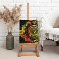 Vanuatu Canvas Wall Art Hibisus Polynesian Pattern Reggae LT14 - Polynesian Pride