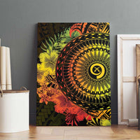 Vanuatu Canvas Wall Art Hibisus Polynesian Pattern Reggae LT14 - Polynesian Pride