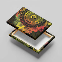 Vanuatu Canvas Wall Art Hibisus Polynesian Pattern Reggae LT14 - Polynesian Pride