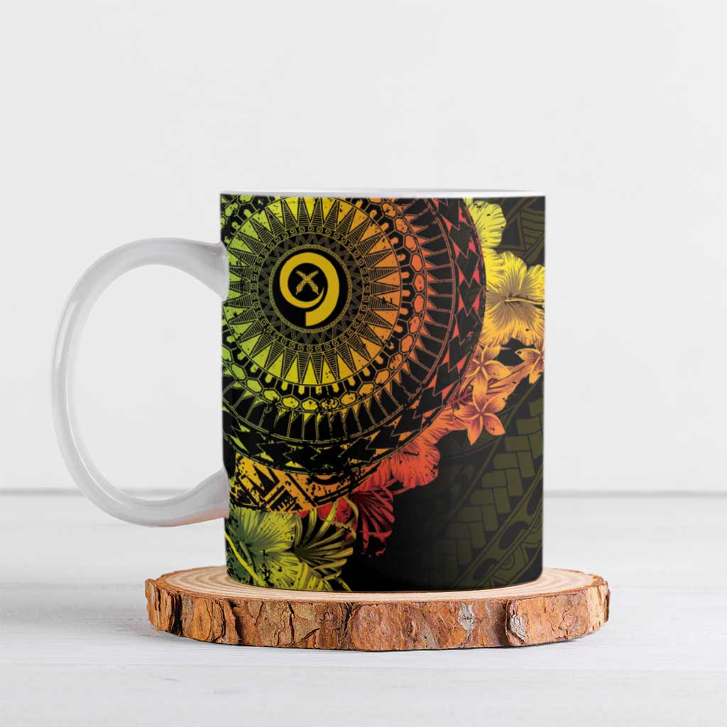 Vanuatu Ceramic Mug Hibisus Polynesian Pattern Reggae LT14 Reggae - Polynesian Pride