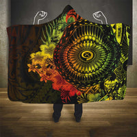 Vanuatu Hooded Blanket Hibisus Polynesian Pattern Reggae LT14 - Polynesian Pride