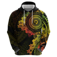 Vanuatu Hoodie Hibisus Polynesian Pattern Reggae LT14 - Polynesian Pride