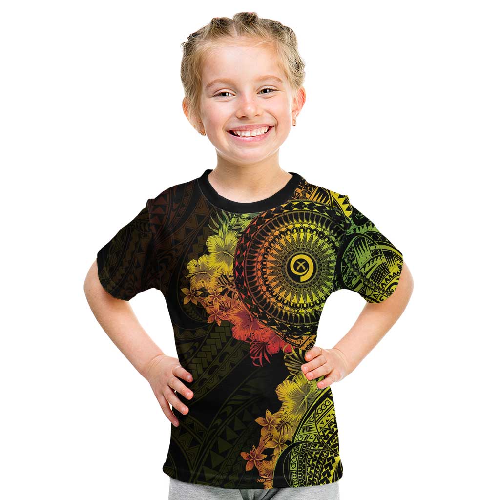Vanuatu Kid T Shirt Hibisus Polynesian Pattern Reggae LT14 Reggae - Polynesian Pride