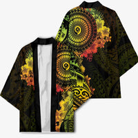 Vanuatu Kimono Hibisus Polynesian Pattern Reggae LT14 - Polynesian Pride