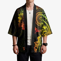 Vanuatu Kimono Hibisus Polynesian Pattern Reggae LT14 - Polynesian Pride