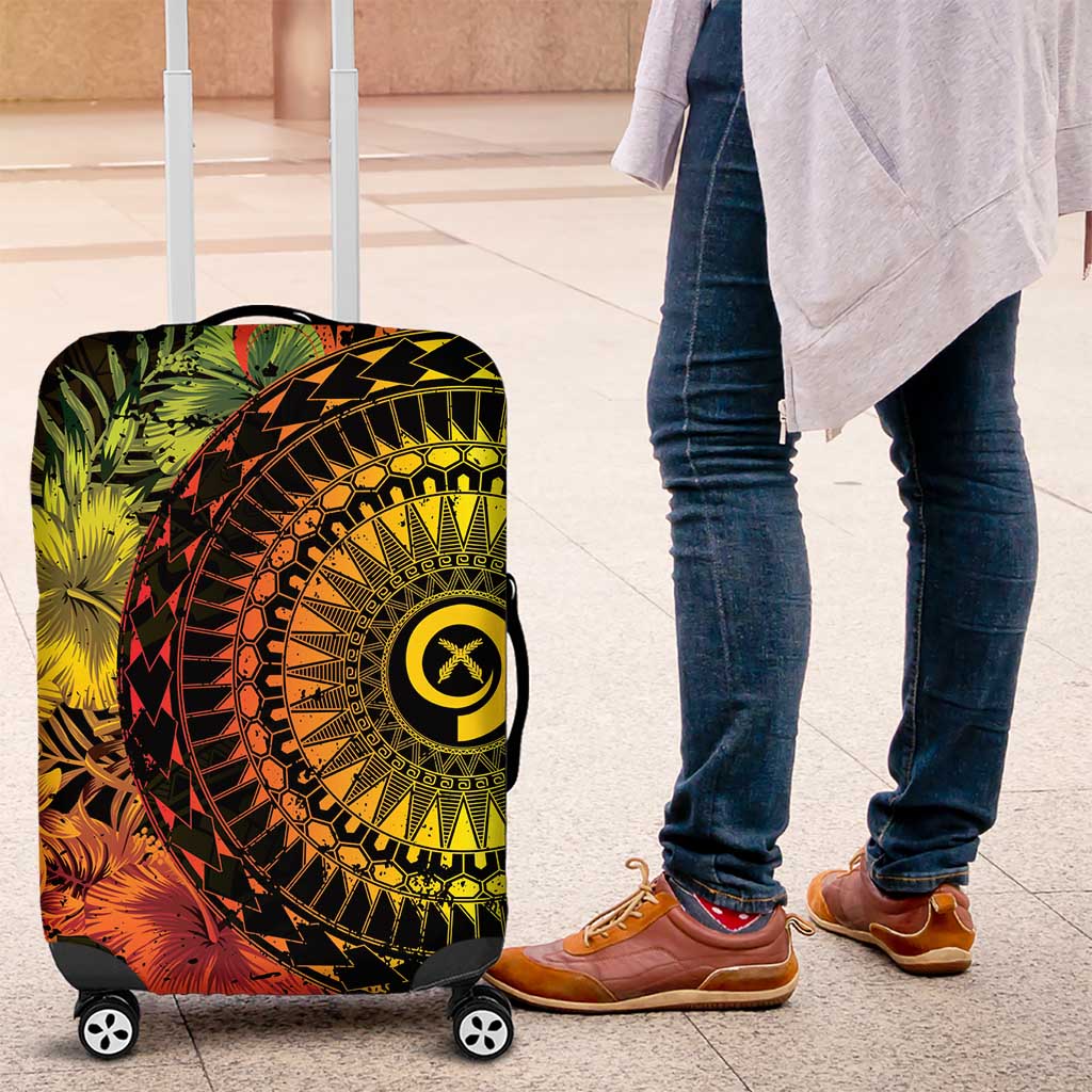 Vanuatu Luggage Cover Hibisus Polynesian Pattern Reggae LT14 Reggae - Polynesian Pride