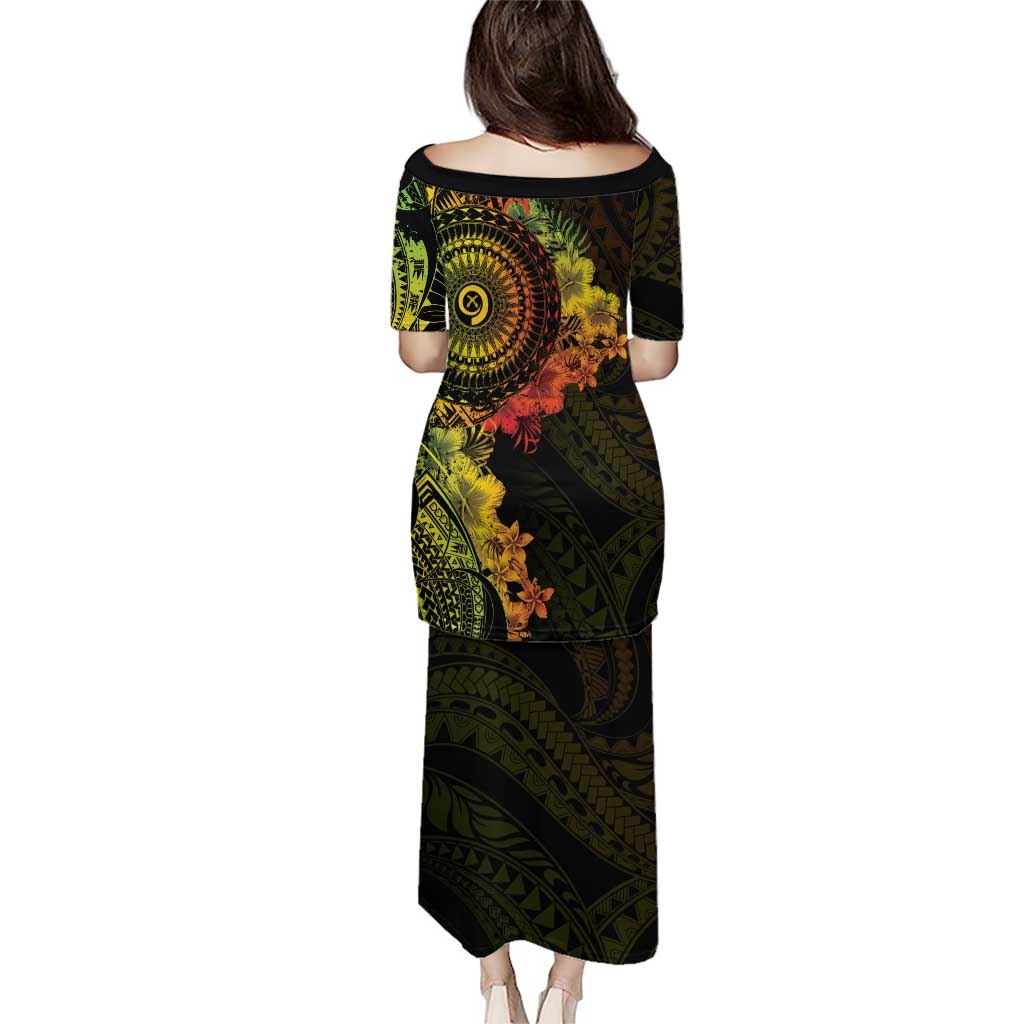 Vanuatu Puletasi Hibisus Polynesian Pattern Reggae LT14 - Polynesian Pride