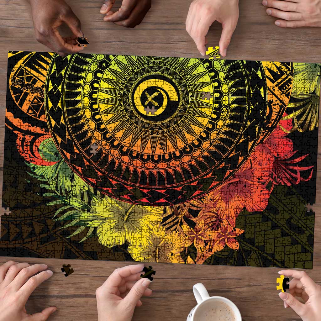 Vanuatu Puzzle Hibisus Polynesian Pattern Reggae LT14 - Polynesian Pride