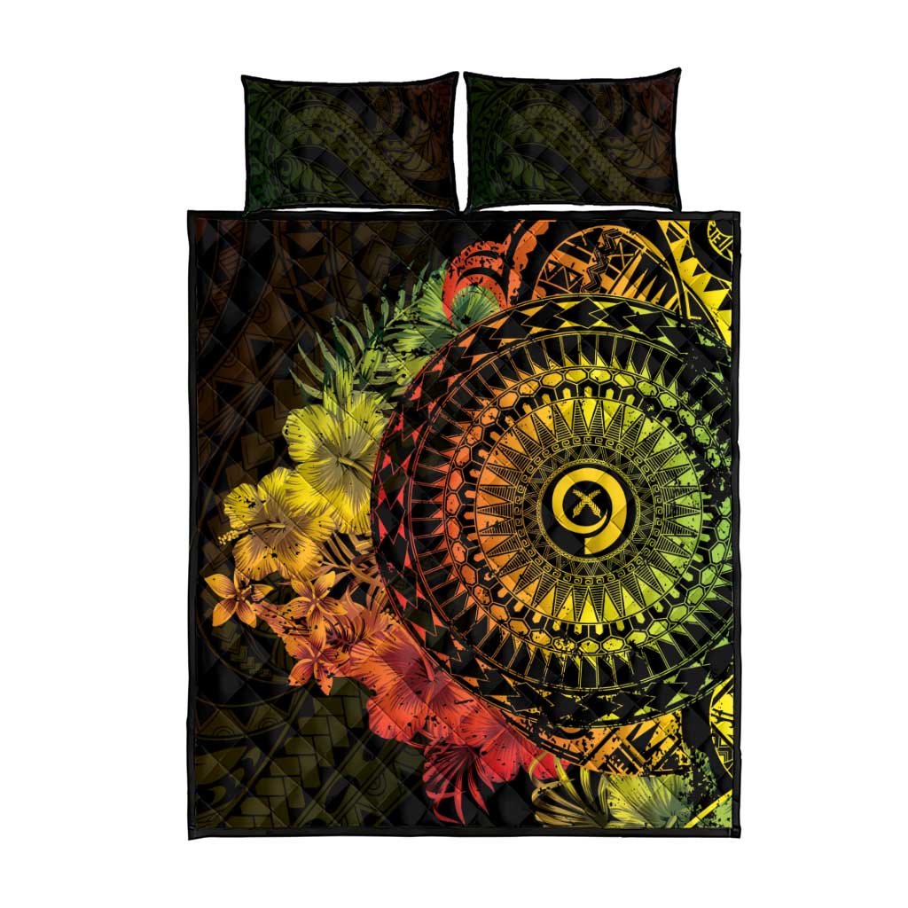 Vanuatu Quilt Bed Set Hibisus Polynesian Pattern Reggae LT14 - Polynesian Pride