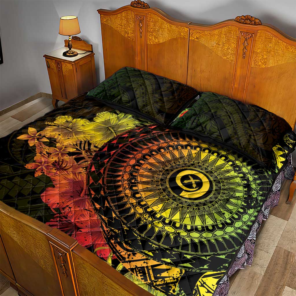 Vanuatu Quilt Bed Set Hibisus Polynesian Pattern Reggae LT14 - Polynesian Pride