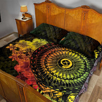 Vanuatu Quilt Bed Set Hibisus Polynesian Pattern Reggae LT14 - Polynesian Pride